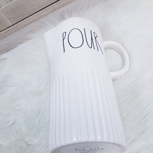 NWT Rae Dunn POUR Pitcher LL 2019 Design - Picture 3 of 8